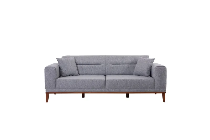 Wyong Soffgrupp 3-sits Soffa + Fåtölj - Grå - Möbler - Soffa - Soffgrupp