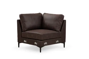 Svanabyn Soffa m. Divan och Schäslong 4-sits - Mörkbrun - Möbler - Soffa - U-soffa