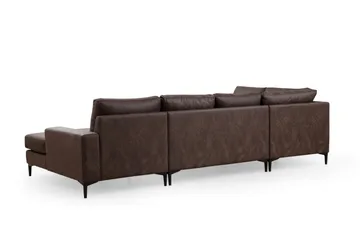 Svanabyn Soffa m. Divan och Schäslong 4-sits - Mörkbrun - Möbler - Soffa - U-soffa