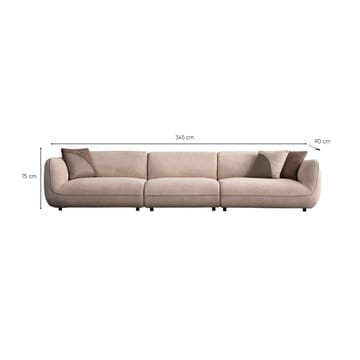 Talrosen Rundad Modulsoffa i Bouclé - Beige - Möbler - Soffa - 4 sits soffa