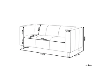 Tomio Soffa 3-sits - Silver/Grön - Möbler - Soffa - 3 sits soffa