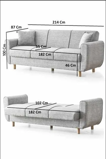 Torlan 3-sits Soffa - Mörkgrå - Möbler - Soffa - Bäddsoffa