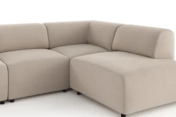 Torvasen 5-sits Soffa med Divan Höger i Tyg - Beige - Möbler - Soffa - Divansoffor & schäslongsoffa