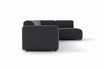 Torvasen 5-sits Soffa med Divan Höger i Tyg - Svart - Möbler - Soffa - Divansoffor & schäslongsoffa