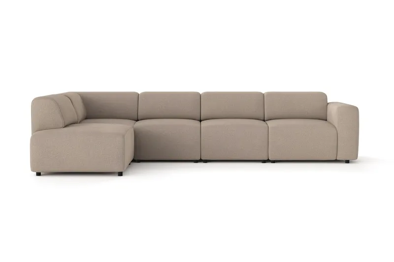 Torvasen 5-sits Soffa med Divan Vänster i Tyg - Greige - Möbler - Soffa - Divansoffor & schäslongsoffa