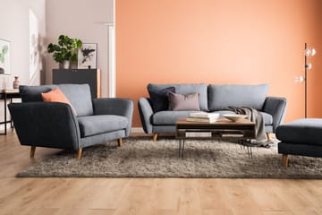 Trend Lyx 2-sits Soffa - Mörkgrå/Svart - Möbler - Soffa - 2 sits soffa