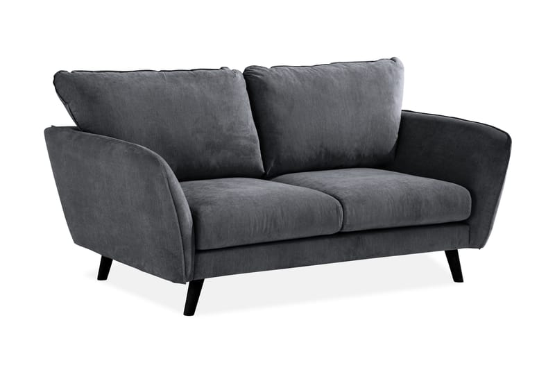 Trend Lyx 2-sits Soffa - Mörkgrå/Svart - Möbler - Soffa - 2 sits soffa
