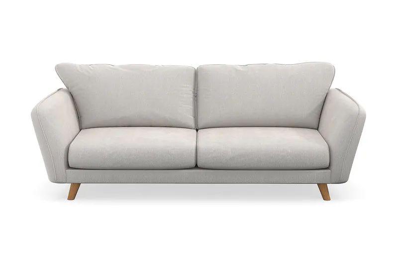 Trend Lyx 3-sits Sammetssoffa - Krämvit - Möbler - Soffa - Sammetssoffa