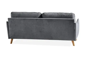 Trend Lyx 3-sits Soffa - Mörkgrå/Ek - Möbler - Soffa - 3 sits soffa