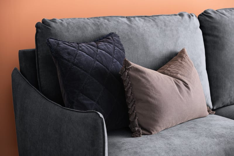 Trend Lyx 3-sits Soffa - Mörkgrå/Ek - Möbler - Soffa - 3 sits soffa
