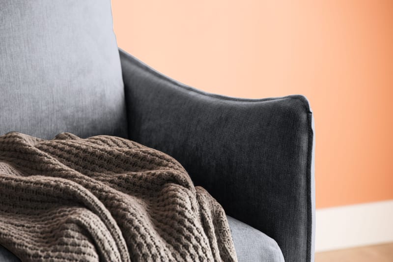 Trend Lyx 3-sits Soffa - Mörkgrå/Ek - Möbler - Soffa - 3 sits soffa