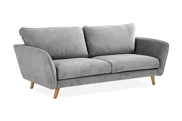 Trend Lyx 3-sits Tygsoffa - Grå - Möbler - Soffa - 3 sits soffa