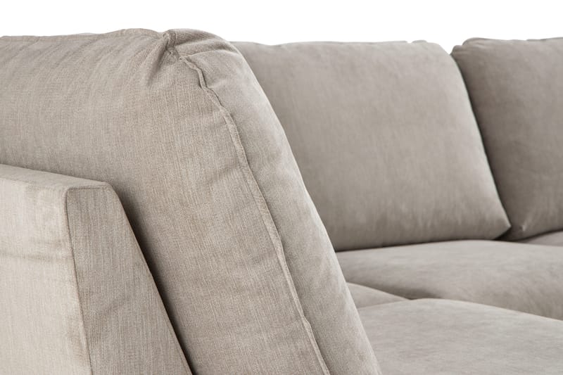 Trend Lyx 4-sits Vänstervänd U-formad Soffa med Divan och Schäslong i Tyg - Beige - Möbler - Soffa - U-soffa