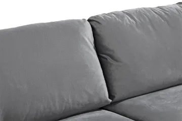 Trend Soffgrupp 3-sits + 2-sits Sammetssoffa - Ljusgrå - Möbler - Soffa - Soffgrupp