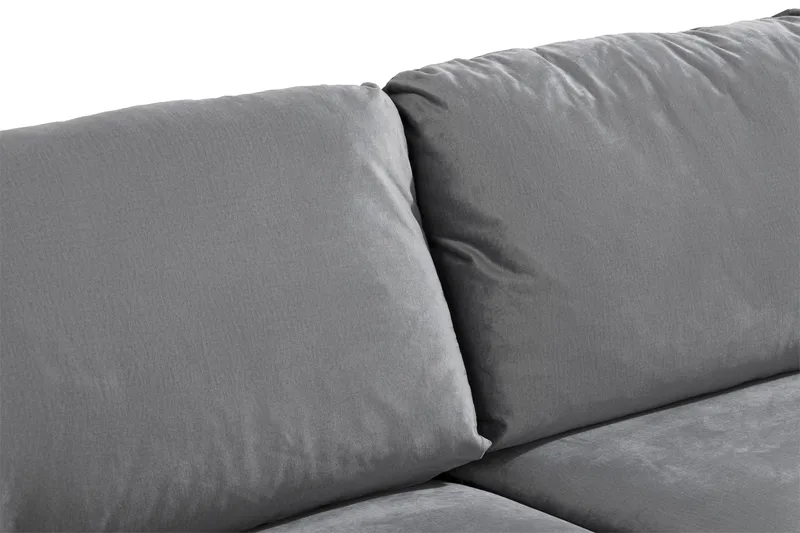 Trend Soffgrupp 3-sits + 2-sits Sammetssoffa - Ljusgrå - Möbler - Soffa - Soffgrupp
