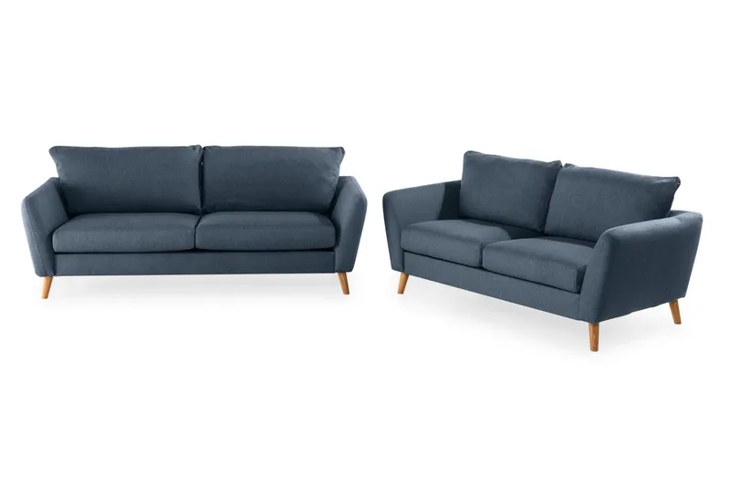 Trend Soffgrupp 3-sits + 2-sits Tygsoffa - Blå - Möbler - Soffa - Soffgrupp