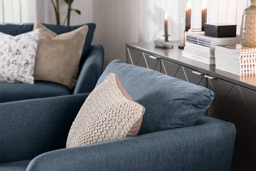 Trend Soffgrupp 3-sits + 2-sits Tygsoffa - Blå - Möbler - Soffa - Soffgrupp