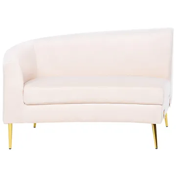 U-formad soffa Moss - Beige, guld - Möbler - Soffa - Sammetssoffa