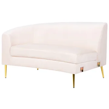 U-formad soffa Moss - Beige, guld - Möbler - Soffa - Sammetssoffa