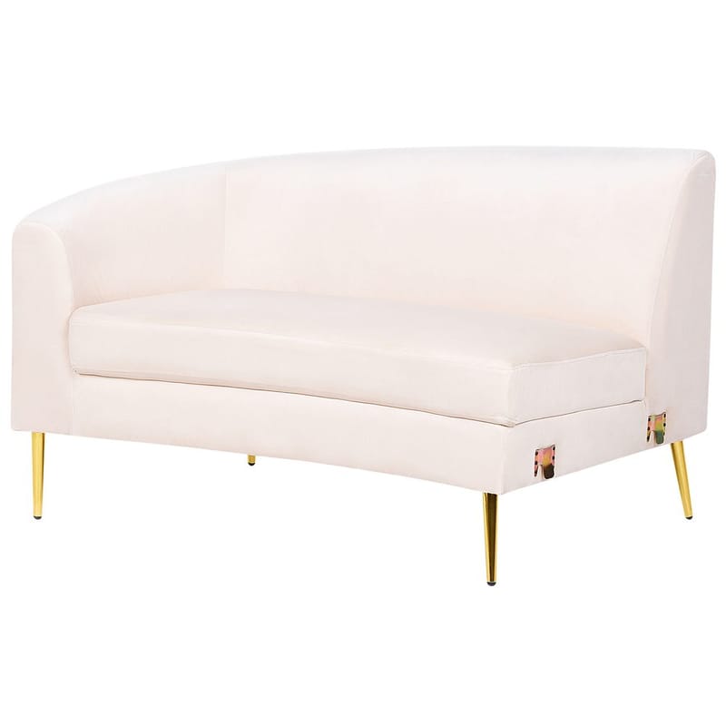 U-formad soffa Moss - Beige, guld - Möbler - Soffa - Sammetssoffa