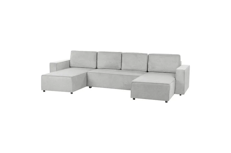 U-formad soffa Vatne Grå/svart - Grå/svart - Möbler - Soffa - Soffgrupp