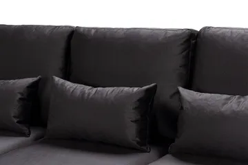 Copenhagen Compact 4-sits Vänstervänd U-formad Large Soffa med Divan och Schäslong i Sammet - Mörkgrå - Möbler - Soffa - U-soffa