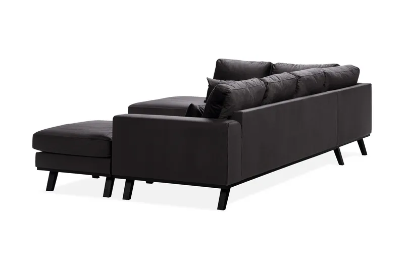 Copenhagen Compact 4-sits Vänstervänd U-formad Large Soffa med Divan och Schäslong i Sammet - Mörkgrå - Möbler - Soffa - U-soffa