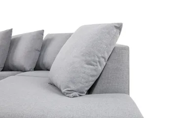 Crazy 5-sits Högervänd U-formad X-Large Soffa med Divan och Schäslong i Tyg inkl Kuvertkuddar - Grå - Möbler - Soffa - U-soffa