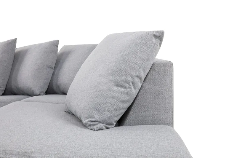 Crazy 5-sits Högervänd U-formad X-Large Soffa med Divan och Schäslong i Tyg inkl Kuvertkuddar - Grå - Möbler - Soffa - U-soffa