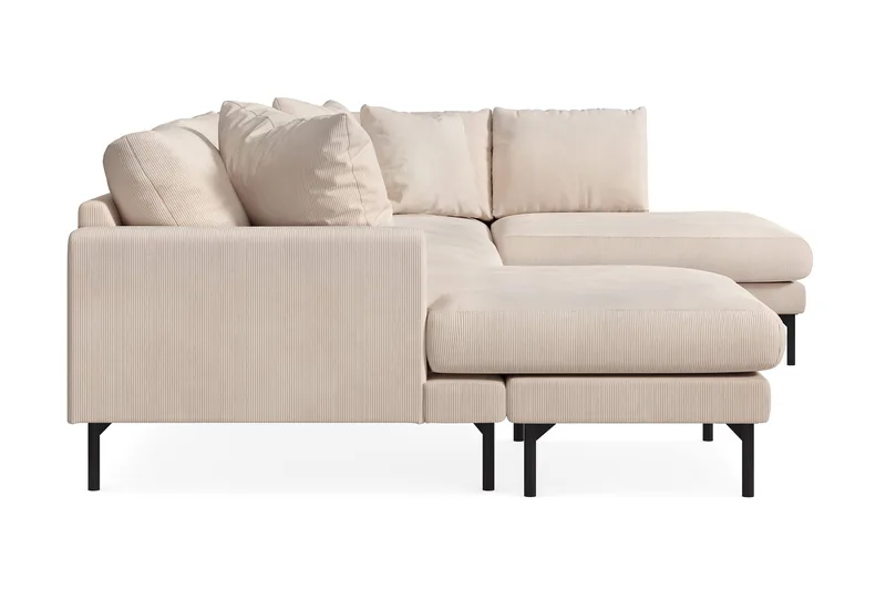 Menard 4-sits Högervänd Stor U-formad Djup Soffa med Divan och Schäslong i Manchester - Beige - Möbler - Soffa - U-soffa