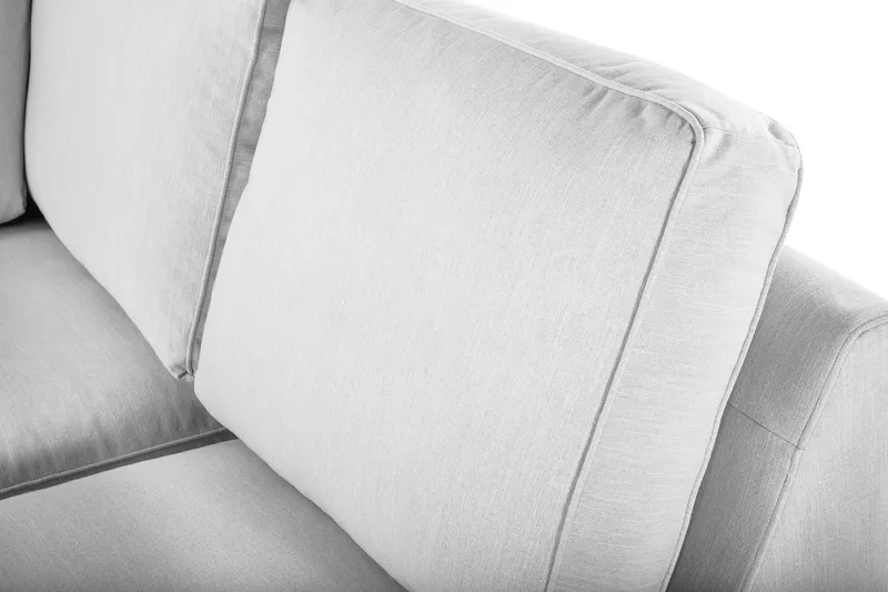 Optus Lyx 4-sits Högervänd U-formad Soffa med Divan och Schäslong i Tyg - Grå - Möbler - Soffa - U-soffa