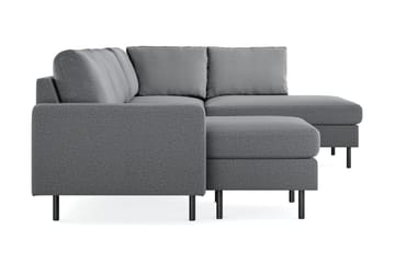 Peppe 4-sits Högervänd U-formad Soffa med Divan och Schäslong i Tyg - Ljusgrå - Möbler - Soffa - U-soffa