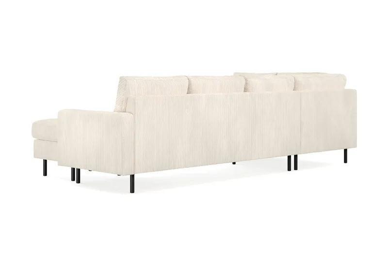 Peppe 4-sits Vänstervänd U-formad Soffa med Divan och Schäslong i Manchester - Beige - Möbler - Soffa - U-soffa