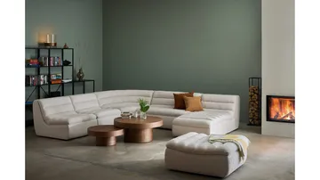Valdoro 2-sits Mittmodul i tyg 135 cm - Beige - Möbler - Soffa - 2 sits soffa