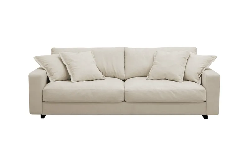 Valencia Extra Djup 3-sits Soffa i Chenille - Beige - Möbler - Soffa - 3 sits soffa