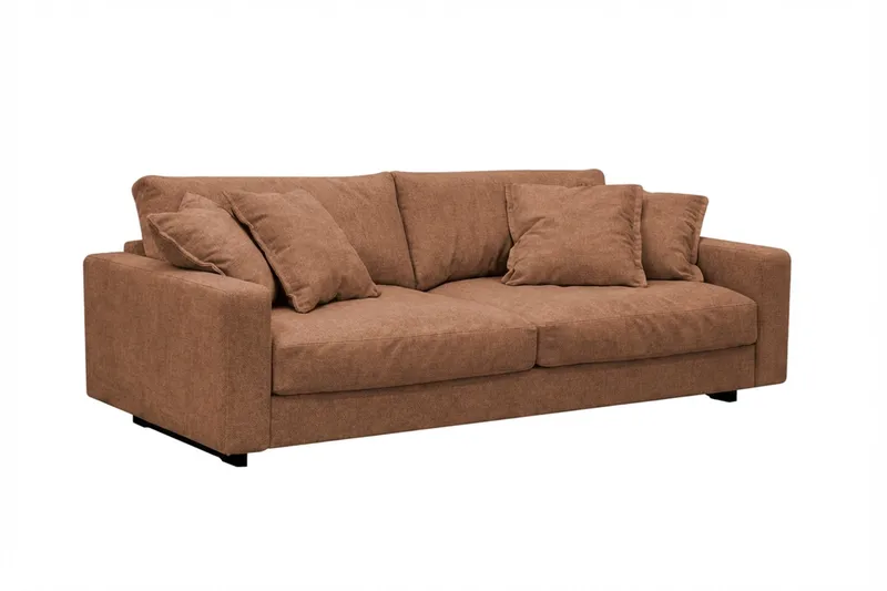 Valencia Extra Djup 3-sits Soffa i Chenille - Rostbrun - Möbler - Soffa - 3 sits soffa