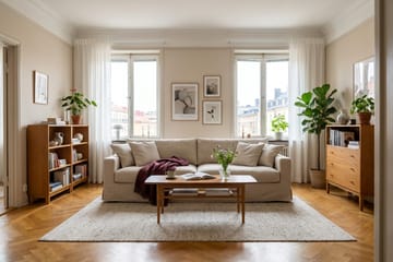 Valencia Extra Djup 4-sits Soffa i Chenille med Löst Överdrag - Beige - Möbler - Soffa - 4 sits soffa