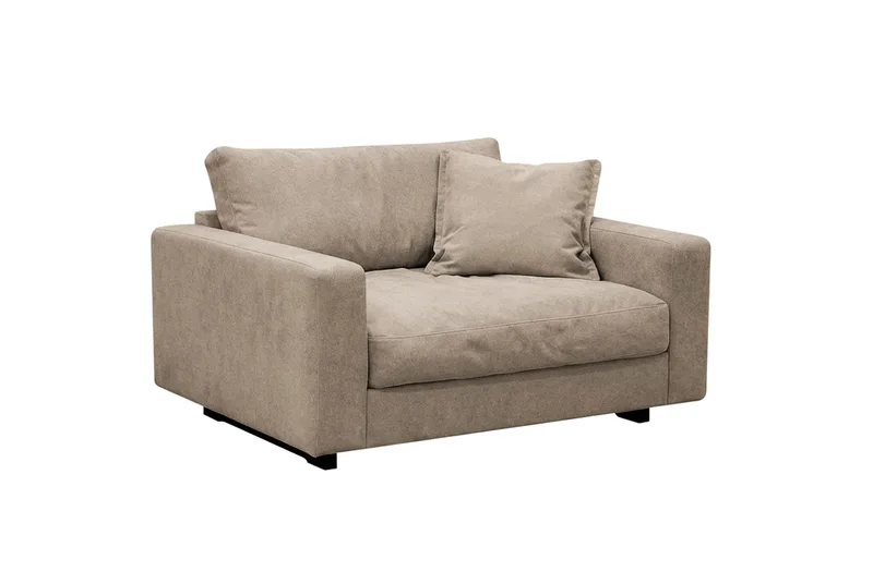 Valencia Soffgrupp Extra Djup 3-sits Soffa + Fåtölj i Chenille - Brun - Möbler - Soffa - Soffgrupp