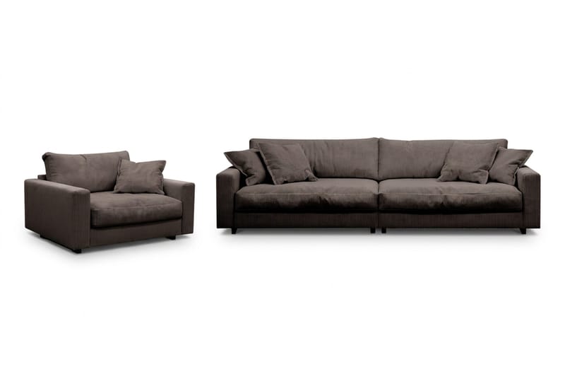 Valencia Soffgrupp Extra Djup 4-sits Soffa + Fåtölj - Taupe - Möbler - Soffa - Soffgrupp