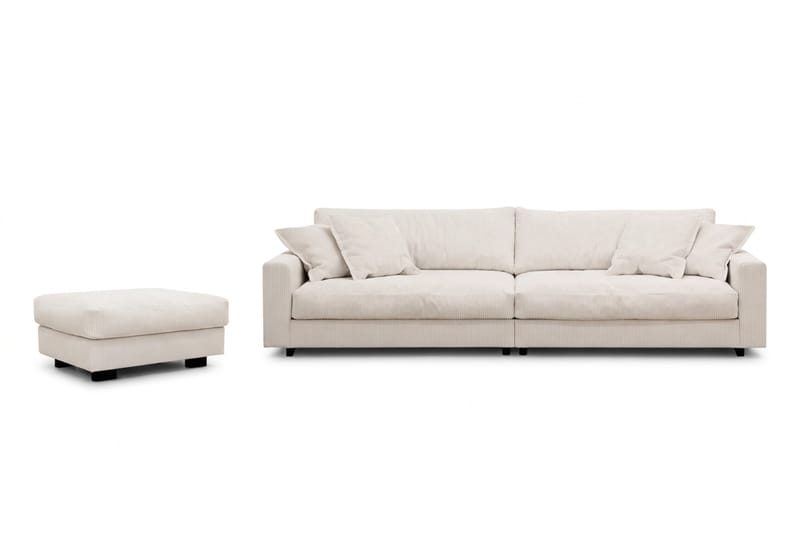 Valencia Soffgrupp Extra Djup 4-sits Soffa + Fotpall, Offwhite
