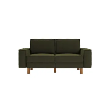 Vilsa 2-sits Soffa - Brun/Mörkgrön - Möbler - Soffa - Sammetssoffa