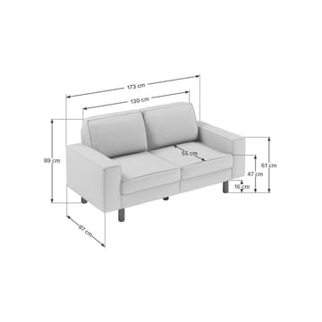 Vilsa 2-sits Soffa - Senapsgul - Möbler - Soffa - Sammetssoffa