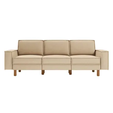 Vilsa 3-sits Soffa - Brun/Sand - Möbler - Soffa - Sammetssoffa