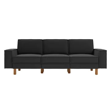 Vilsa 3-sits Soffa - Grå - Möbler - Soffa - Sammetssoffa
