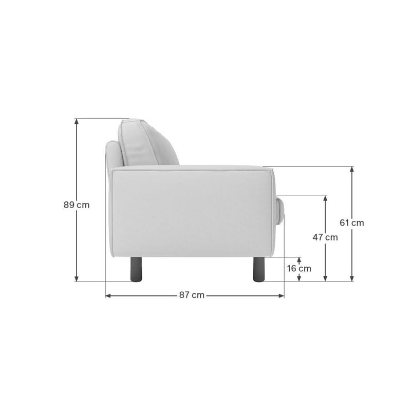 Vilsa 3-sits Soffa - Ivory - Möbler - Soffa - Sammetssoffa