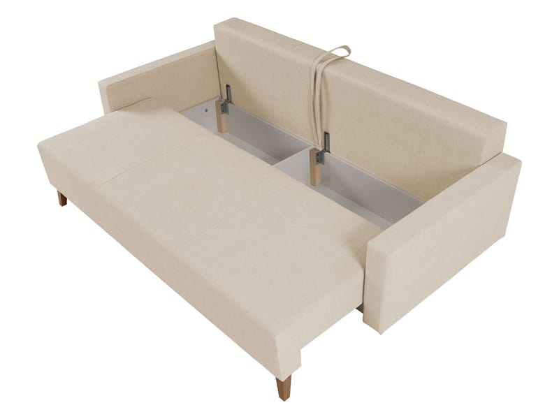 Waldsten Soffgrupp - 3-sits Bäddsoffa + 2 Fåtöljer - gul - Möbler - Soffa - Soffgrupp