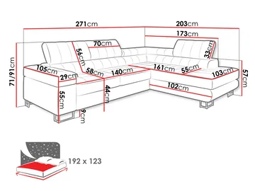 Warwick 4-sits Soffa med Schäslong Vänster - Möbler - Soffa - Hörnsoffa