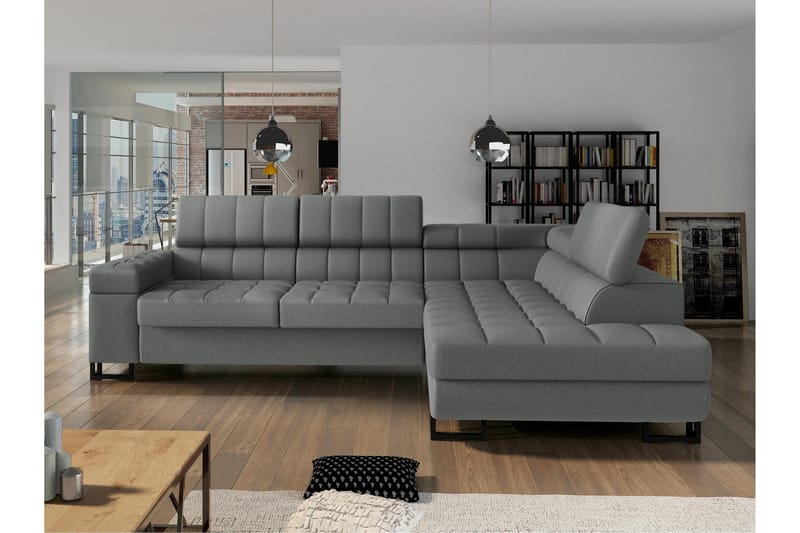 Warwick Bäddsoffa m. Schäslong 3-sits - Grå - Möbler - Soffa - Bäddsoffa