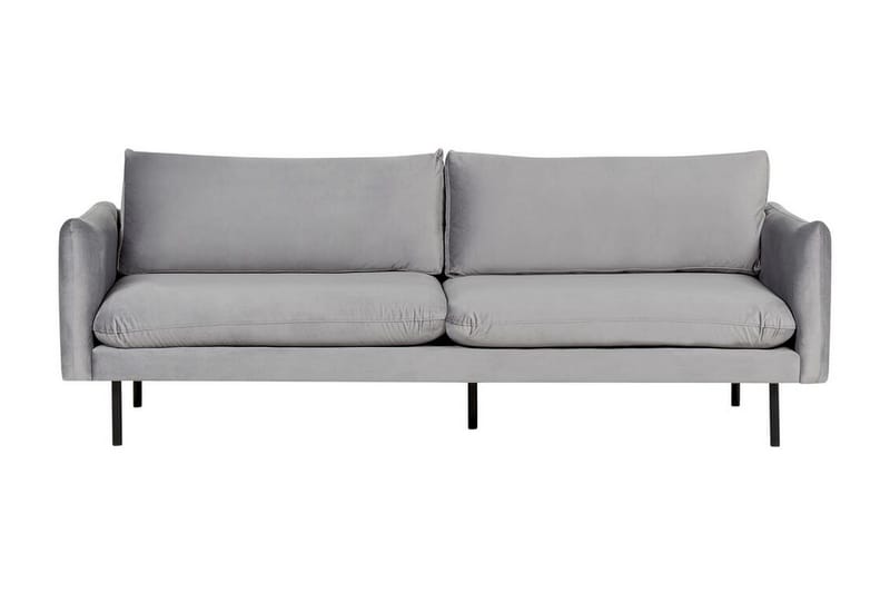 Woodal Soffa 3-sits - Grå/Svart - Möbler - Soffa - Sammetssoffa