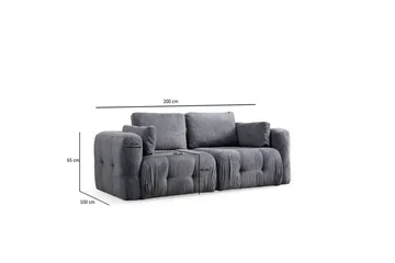 Yvara Soffa 2-sits - Grå - Möbler - Soffa - Modulsoffor - Komplett modulsoffa
